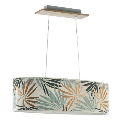 ONLI - Подвесная люстра FLORA 2xE27/22W/230V зеленый/золотистый