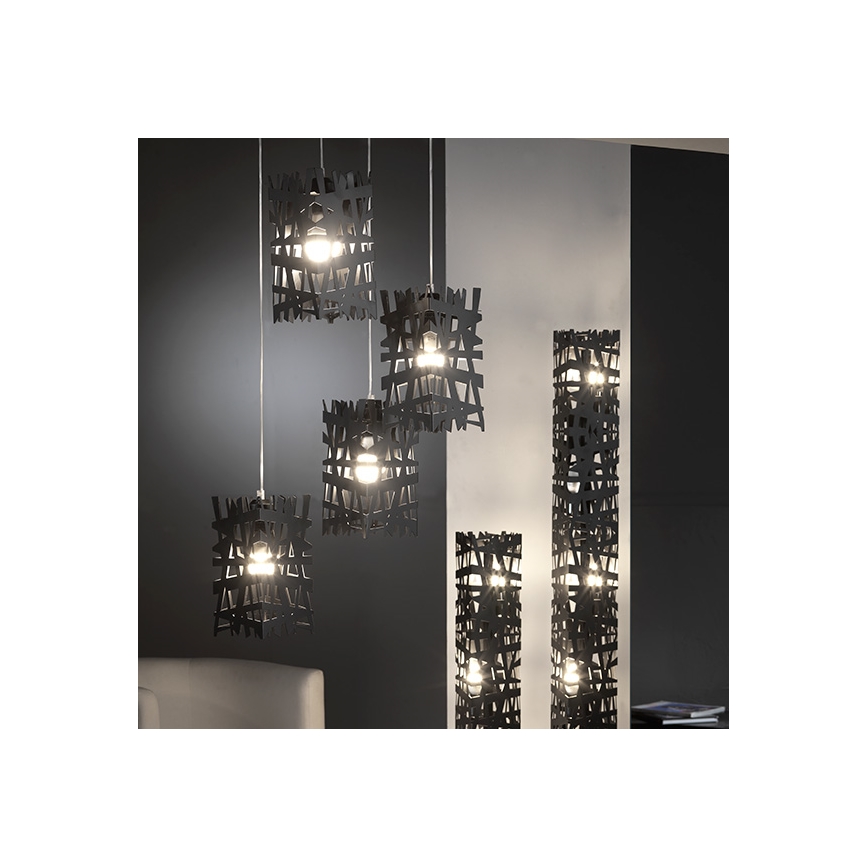 ONLI - Подвесная люстра FORESTA 1xE27/15W/230V черный