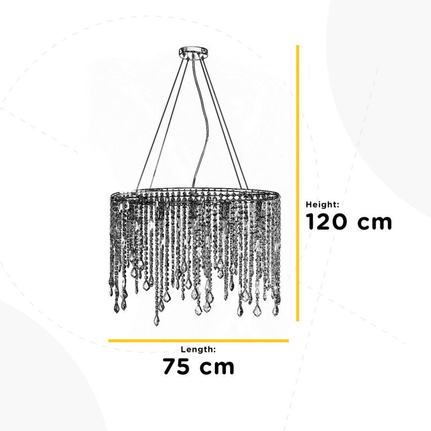 ONLI - Подвесная люстра LAILA 5xE14/10W/230V