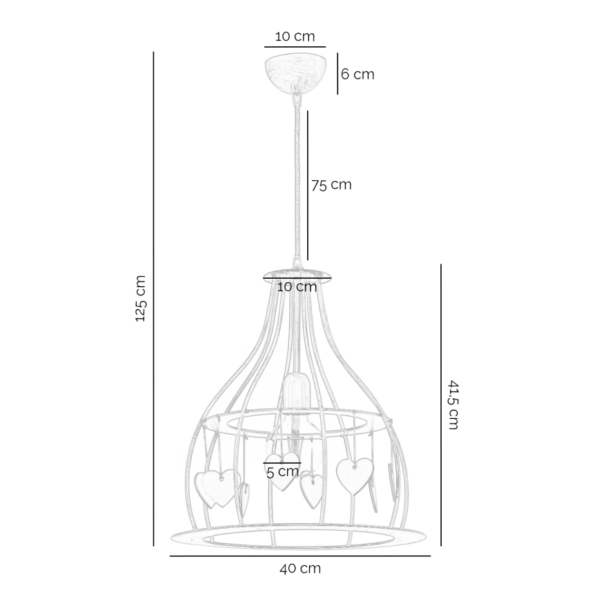 ONLI - Подвесная люстра LEONILDE 1xE27/15W/230V бежевый