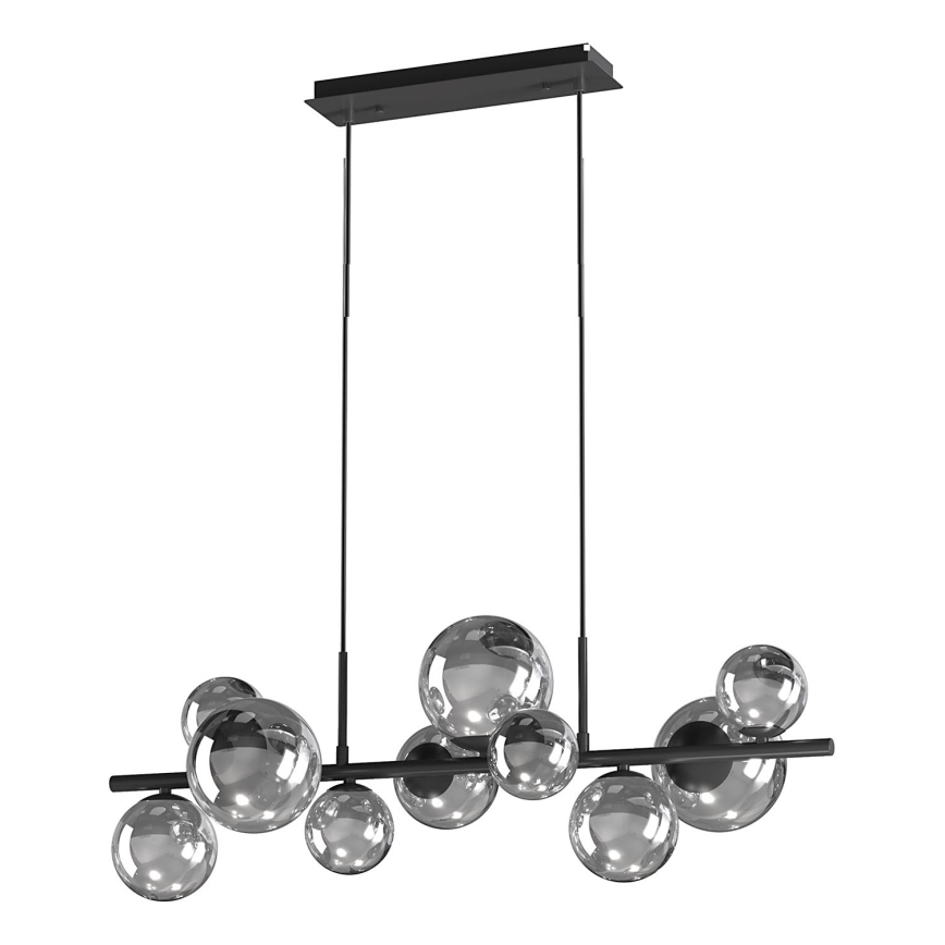 ONLI - Подвесная люстра PALOMA 10xG9/10W/230V черный/дымчатый