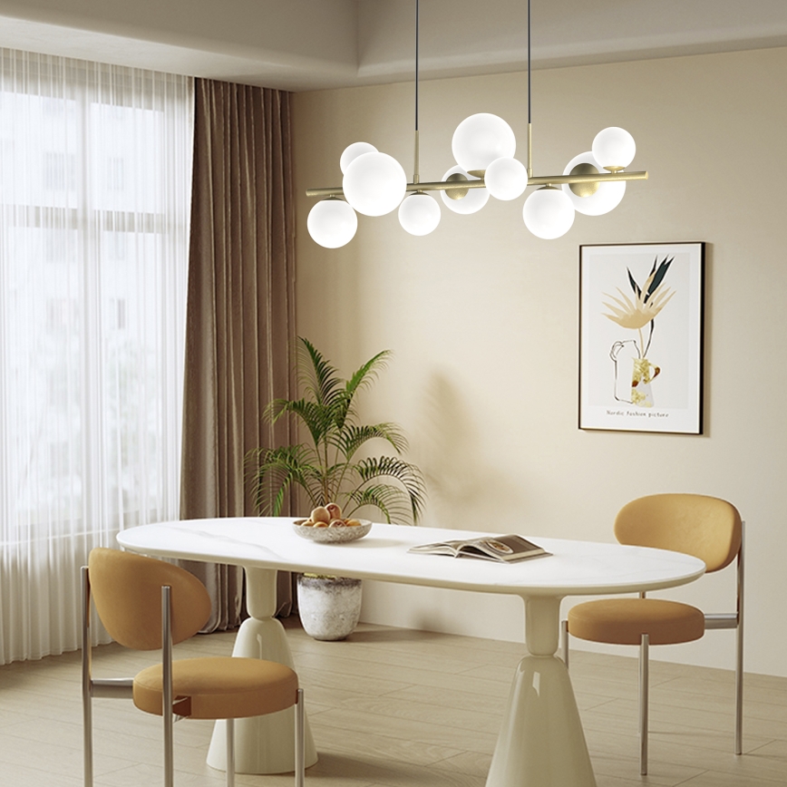 ONLI - Подвесная люстра PALOMA 10xG9/10W/230V золотистый