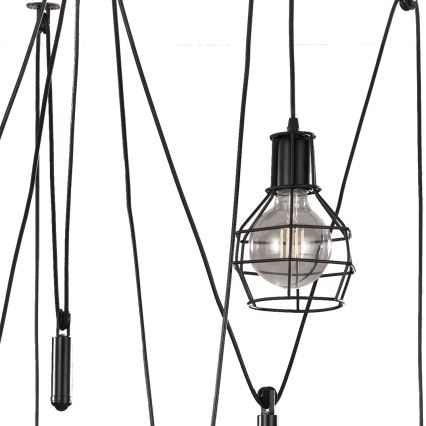 ONLI - Подвесная люстра SPIDER 5xE27/15W/230V паук черный