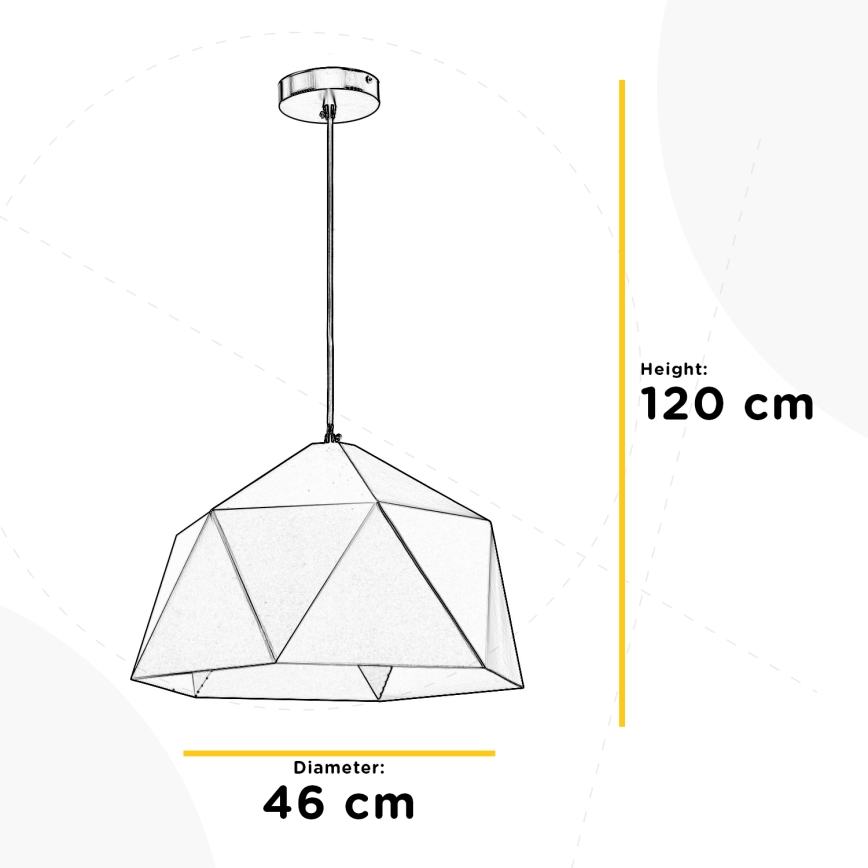 ONLI - Подвесная люстра YONG 1xE27/22W/230V черный диаметр 46 см
