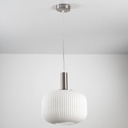 ONLI - Подвесной светильник на тросе DOROTY 1xE27/15W/230V белый/глянцевый хром