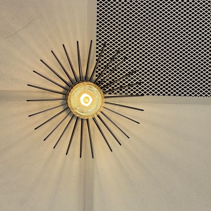 ONLI - Потолочный светильник DUCCIO 1xE27/22W/230V диаметр 30 см черный