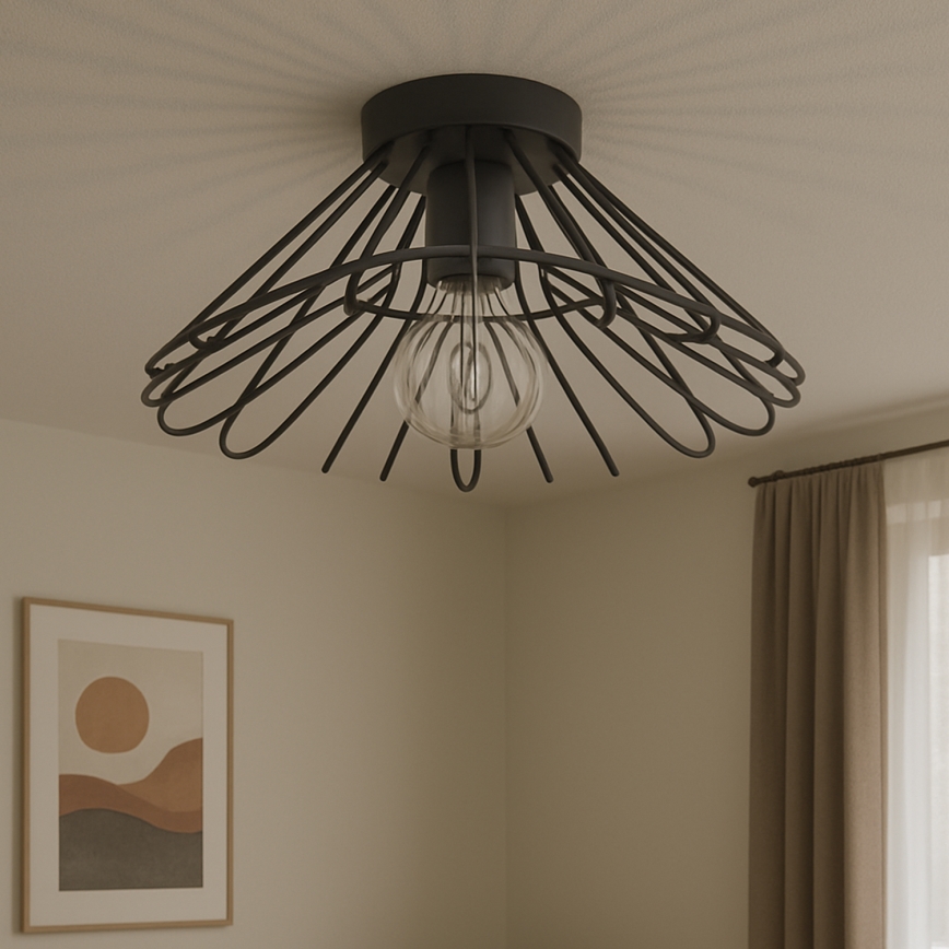 ONLI - Потолочный светильник DUCCIO 1xE27/22W/230V диаметр 60 см черный