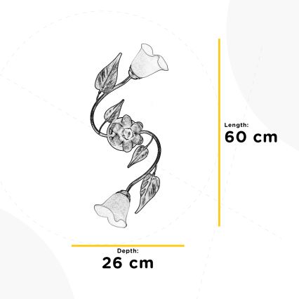 ONLI - Потолочный светильник MIRANDA 2xE14/6W/230V