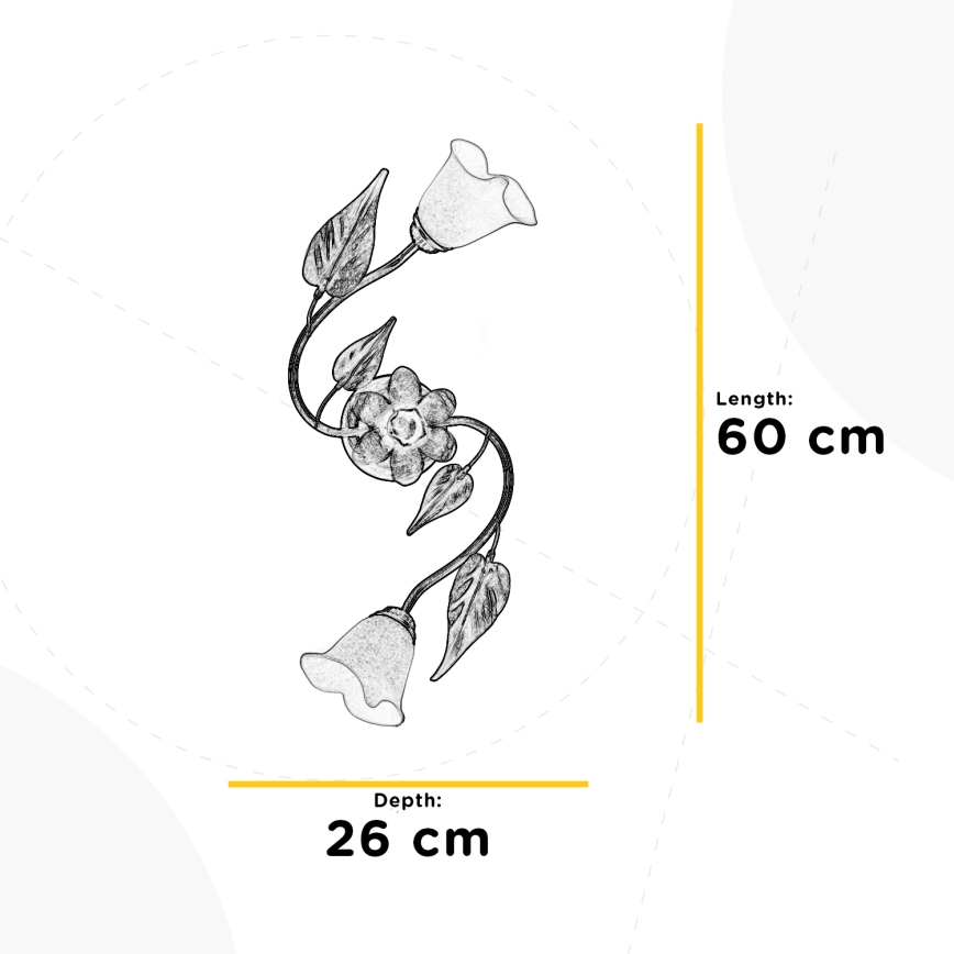 ONLI - Потолочный светильник MIRANDA 2xE14/6W/230V