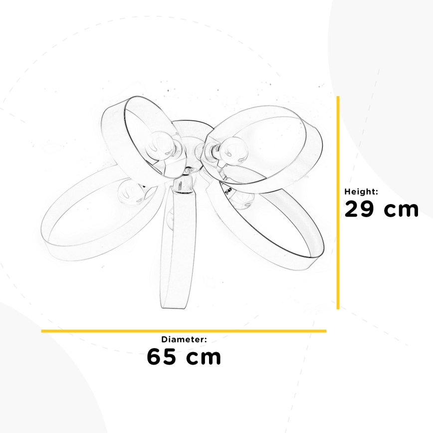 ONLI - Потолочный светильник SERENA 5xE14/6W/230V белый
