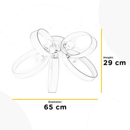 ONLI - Потолочный светильник SERENA 5xE14/6W/230V черный