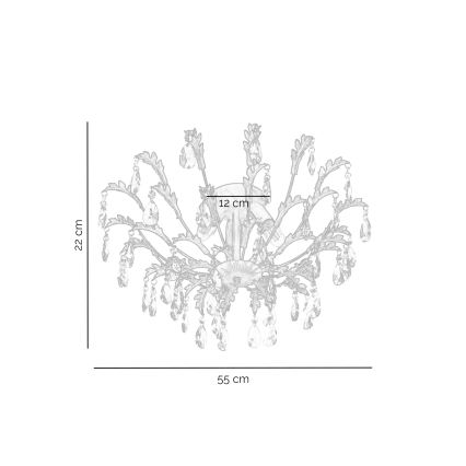 ONLI - Потолочный светильник TERESA 3xE14/6W/230V бронзовый