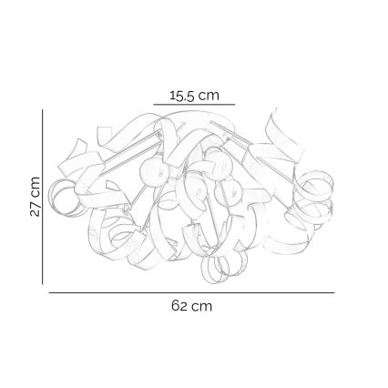 ONLI - Потолочный светильник ZOE 5xE14/6W/230V белый