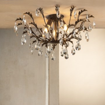 ONLI - Потолочный светильник TERESA 3xE14/6W/230V бронзовый