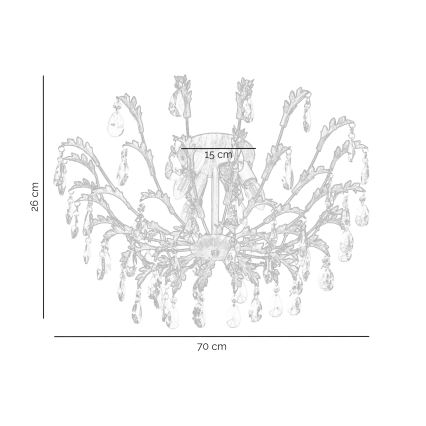 ONLI - Потолочный светильник TERESA 5xE14/6W/230V бронзовый