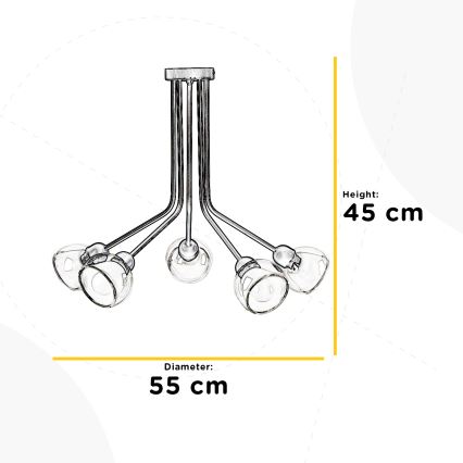ONLI - Припотолочная люстра DENVER 5xE14/6W/230V