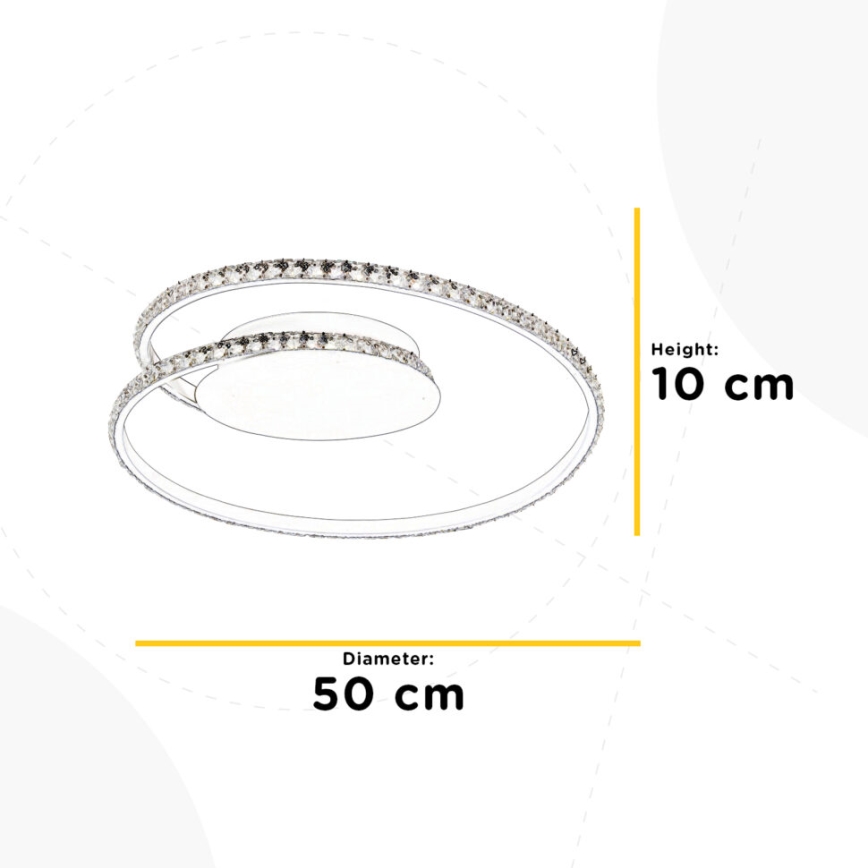 ONLI - Стельовий LED світильник EDEN LED/26W/230V 4500K діаметр 50 см білий