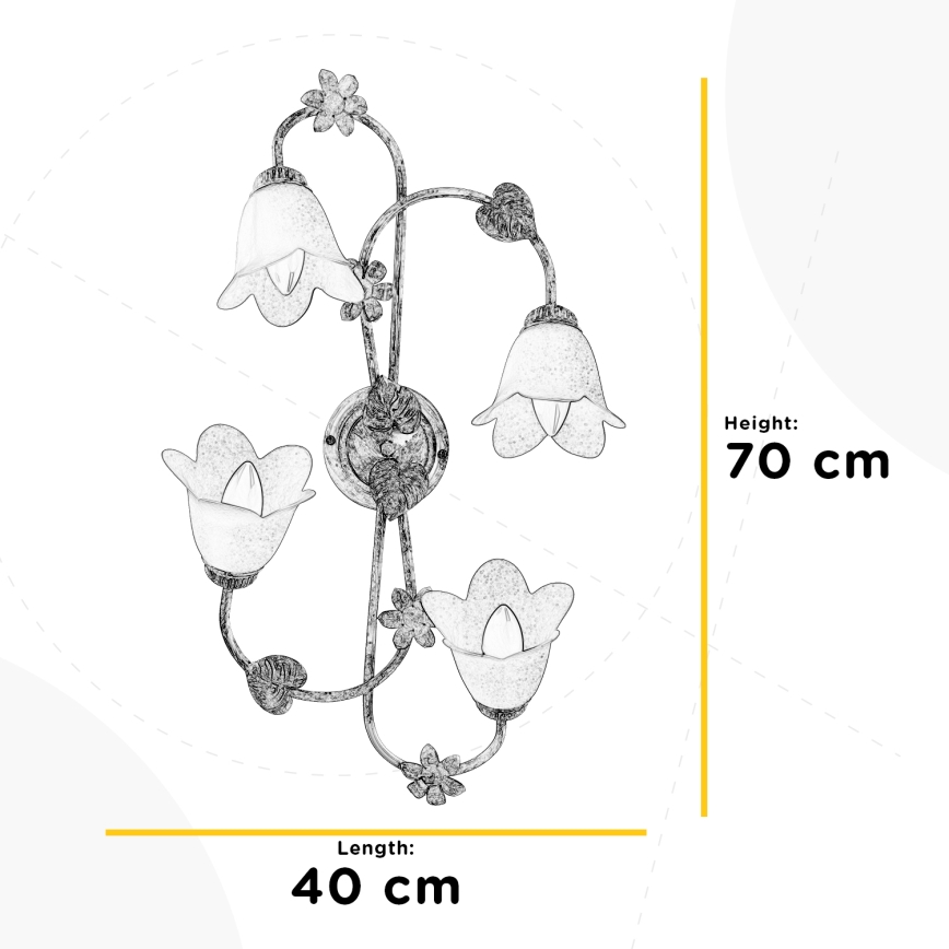 ONLI - Стельовий світильник BOTTON DORO 4xE14/6W/230V