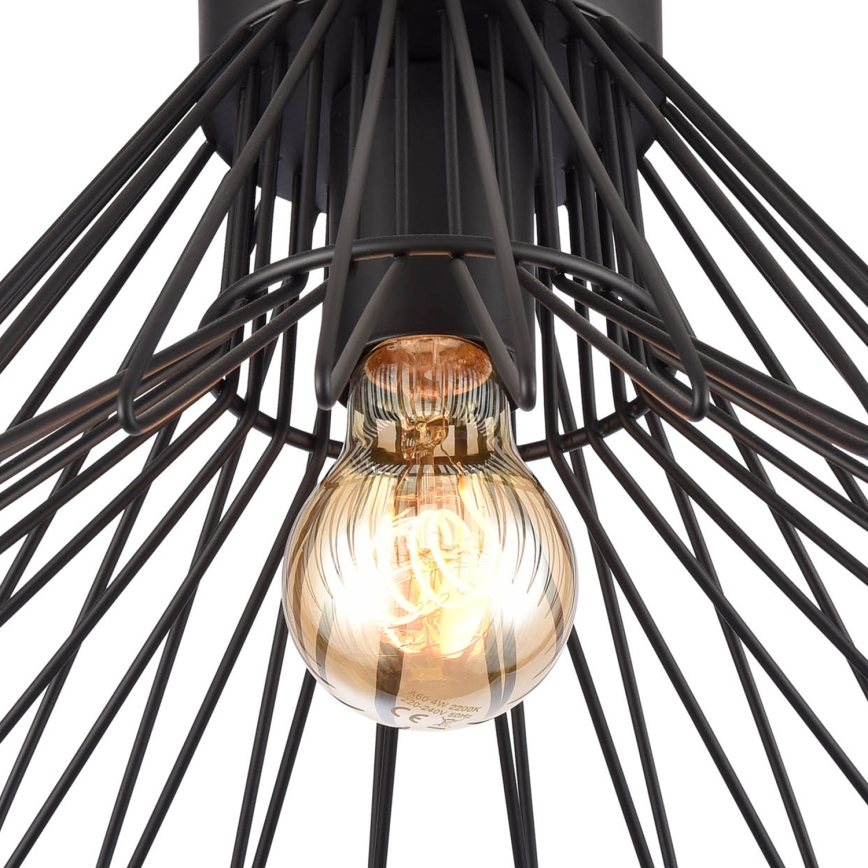 ONLI - Стельовий світильник DUCCIO 1xE27/22W/230V діаметр 30 см чорний