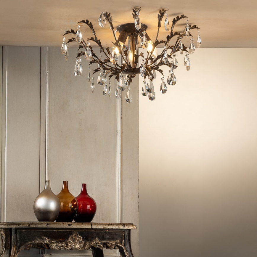 ONLI - Стельовий світильник TERESA 3xE14/6W/230V бронзовий