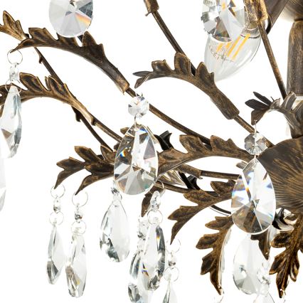 ONLI - Стельовий світильник TERESA 3xE14/6W/230V бронзовий