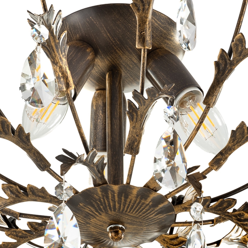 ONLI - Стельовий світильник TERESA 3xE14/6W/230V бронзовий