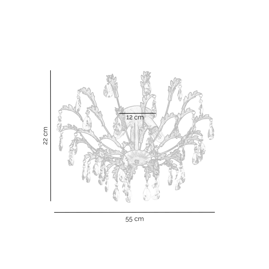 ONLI - Стельовий світильник TERESA 3xE14/6W/230V бронзовий