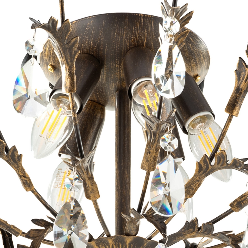 ONLI - Стельовий світильник TERESA 5xE14/6W/230V бронзовий