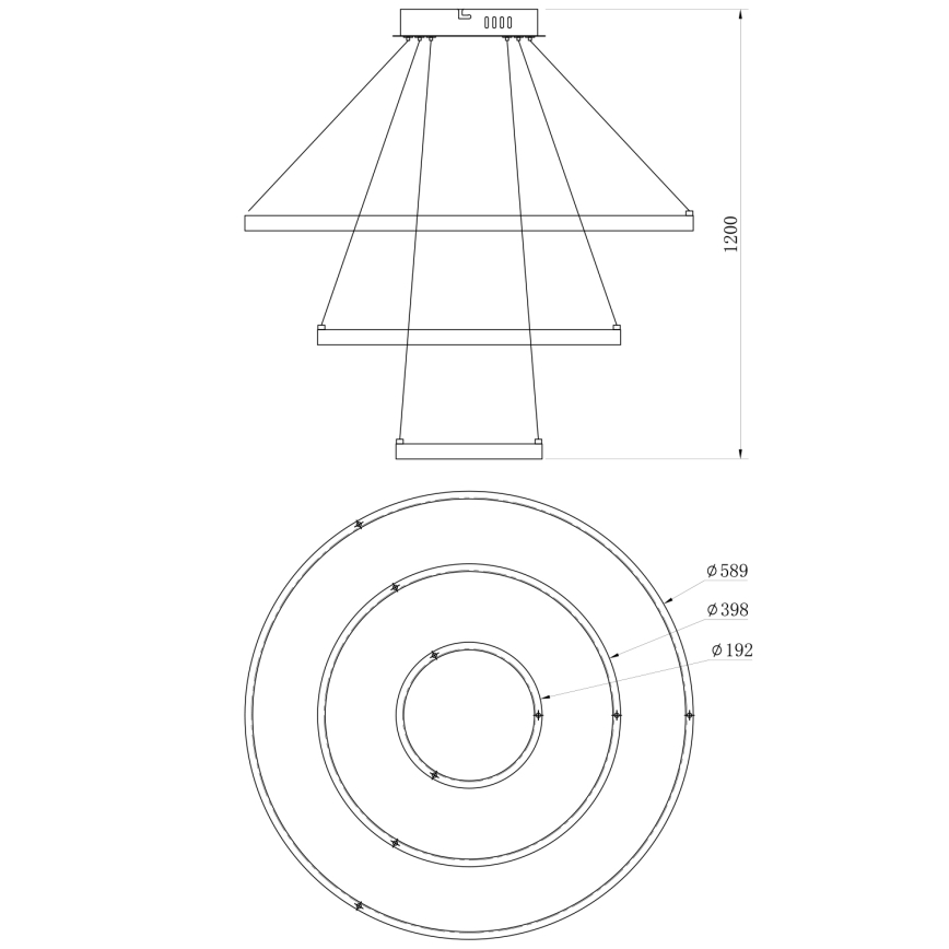 ONLI - светодиодная люстра на тросе NOELIA LED/40W/230V золотая
