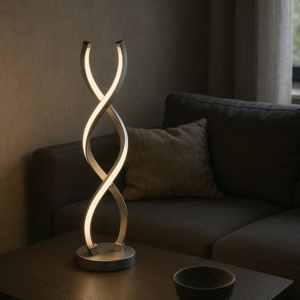 ONLI - Светодиодная настольная лампа DNA LED/12W/230V 4000K 48,5 см серебристый
