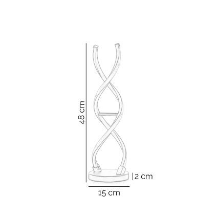 ONLI - Светодиодная настольная лампа DNA LED/12W/230V 4000K 48,5 см серебристый