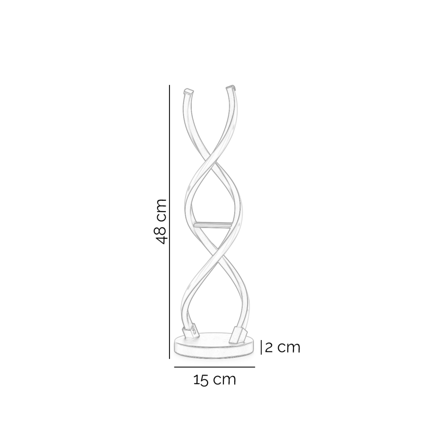ONLI - Светодиодная настольная лампа DNA LED/12W/230V 4000K 48,5 см серебристый