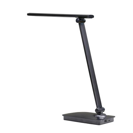 ONLI - Светодиодная настольная лампа с регулированием яркости и USB-портом DESKI LED/7W/230V 4000K черный