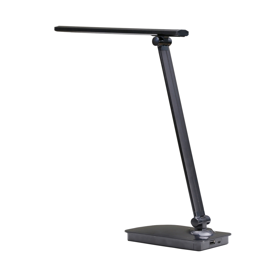 ONLI - Светодиодная настольная лампа с регулированием яркости и USB-портом DESKI LED/7W/230V 4000K черный