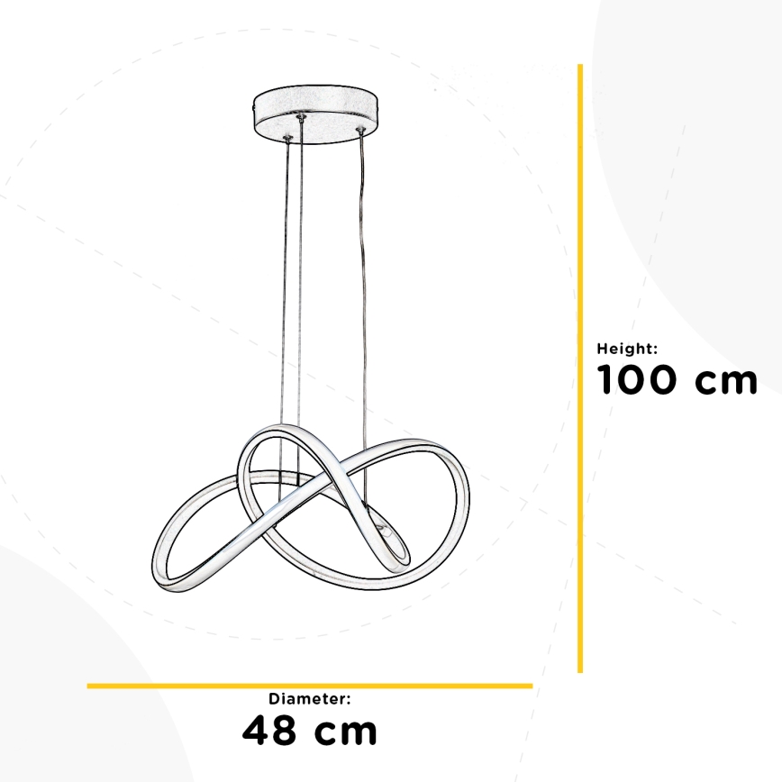 ONLI - Светодиодная подвесная люстра DAFNE LED/30W/230W 4000K черный