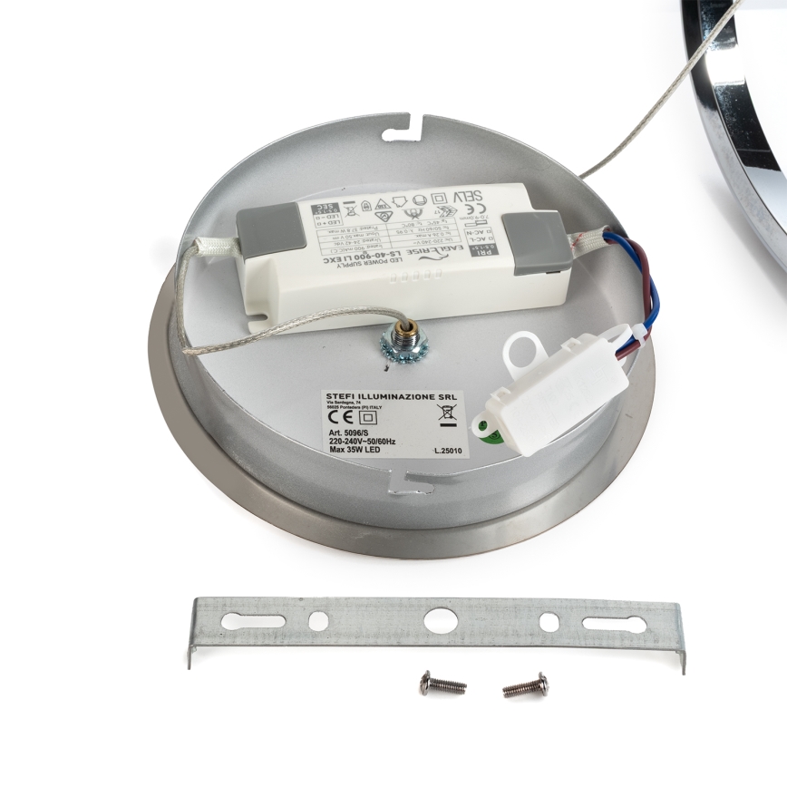 ONLI - Светодиодная подвесная люстра LOOP LED/40W/230V 4000K блестящий хром