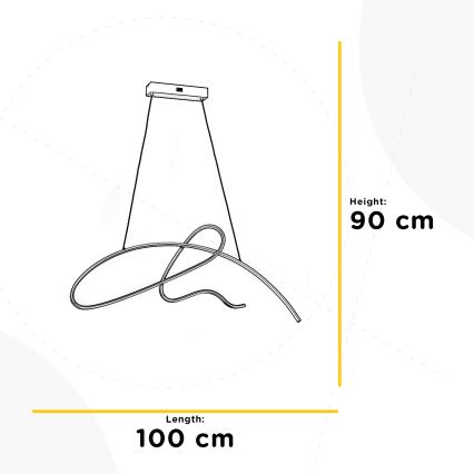 ONLI - Светодиодная подвесная люстра SIGN LED/42W/230V 4000K золотистый