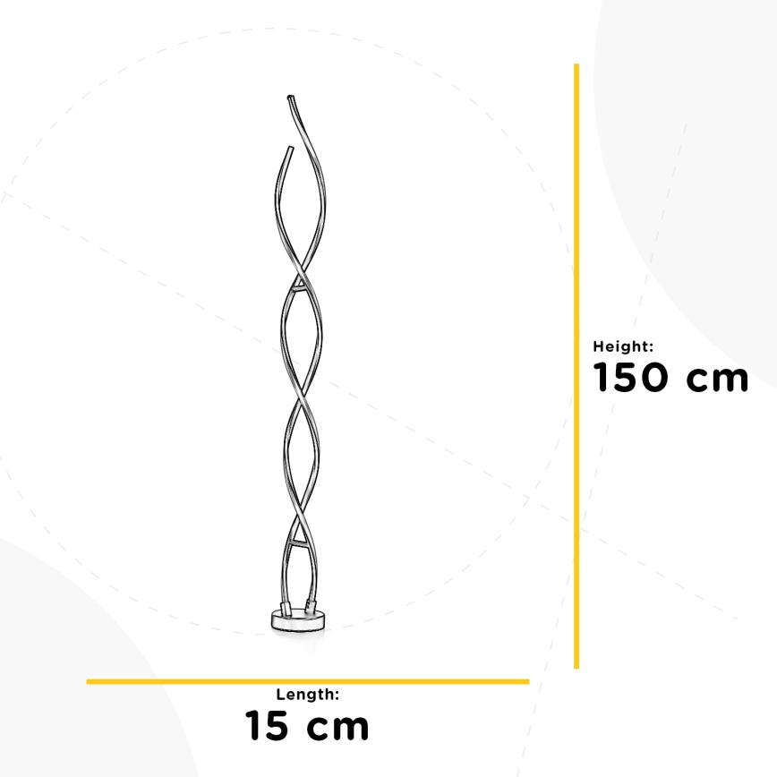 ONLI - Светодиодный торшер DNA LED/24W/230V 4000K серебристый