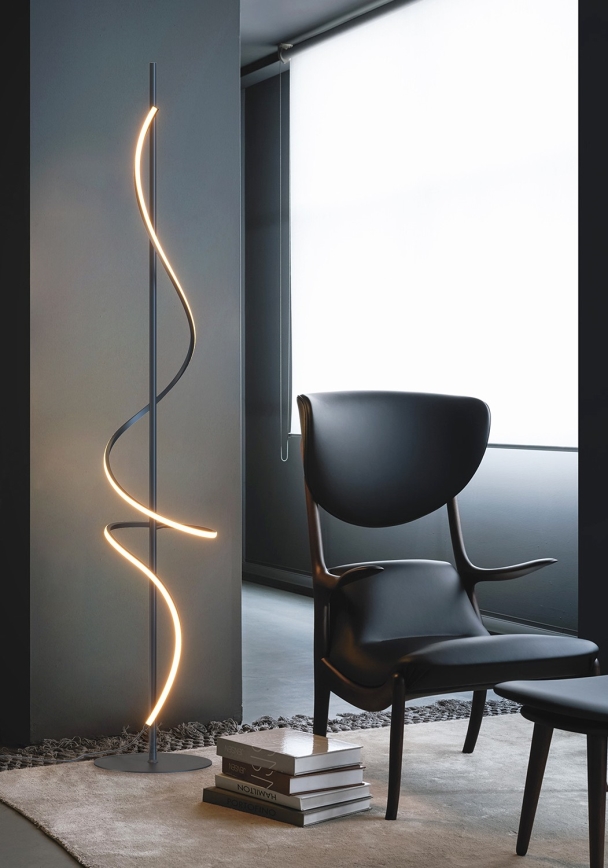ONLI - Светодиодный торшер TWIST LED/24W/230V 4000K черный