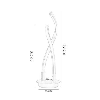 ONLI - Світлодіодна настільна лампа DAFNE LED/12W/230V 4000K 48 см чорний