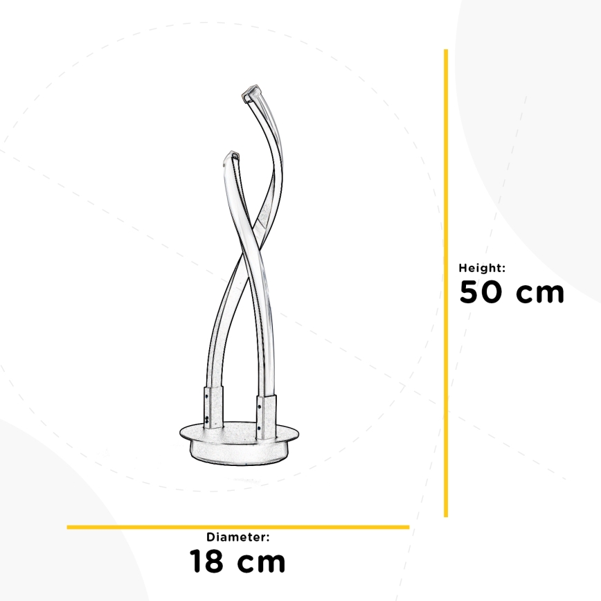 ONLI - Світлодіодна настільна лампа DAFNE LED/12W/230V 4000K 50 см чорний