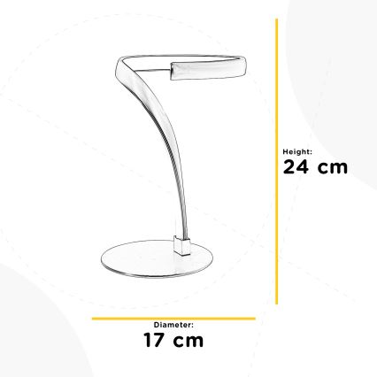 ONLI - Світлодіодна настільна лампа INFINITY LED/12W/230V 4500K 24 см матовий хром