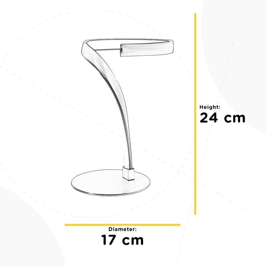 ONLI - Світлодіодна настільна лампа INFINITY LED/12W/230V 4500K 24 см матовий хром