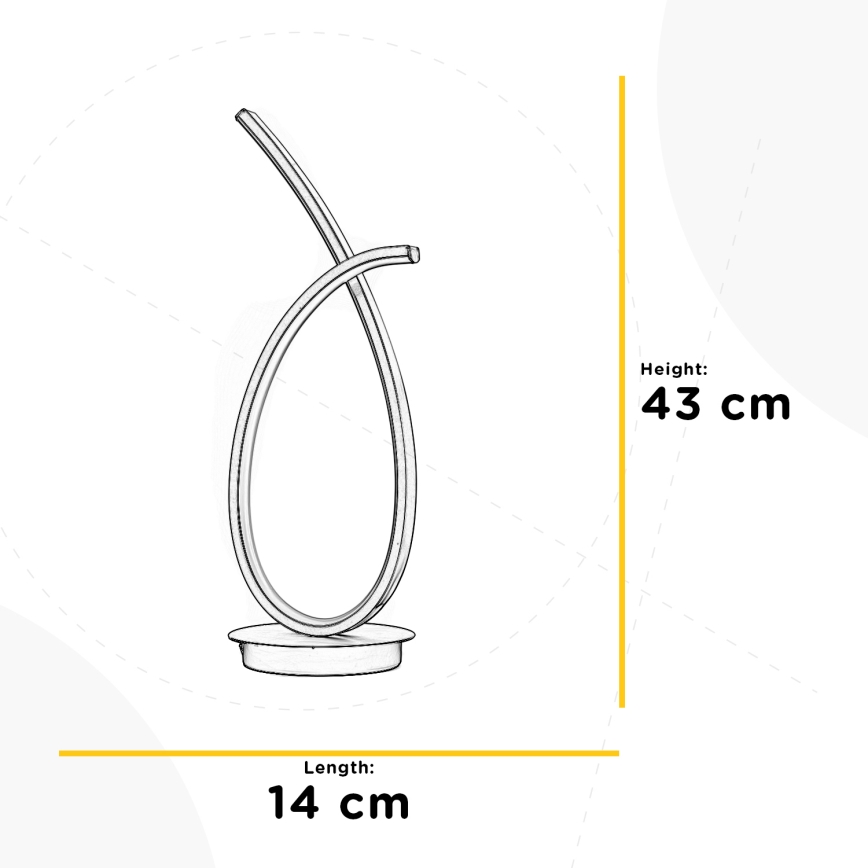 ONLI - Світлодіодна настільна лампа SIGN LED/12W/230V 4000K 43 см золотий