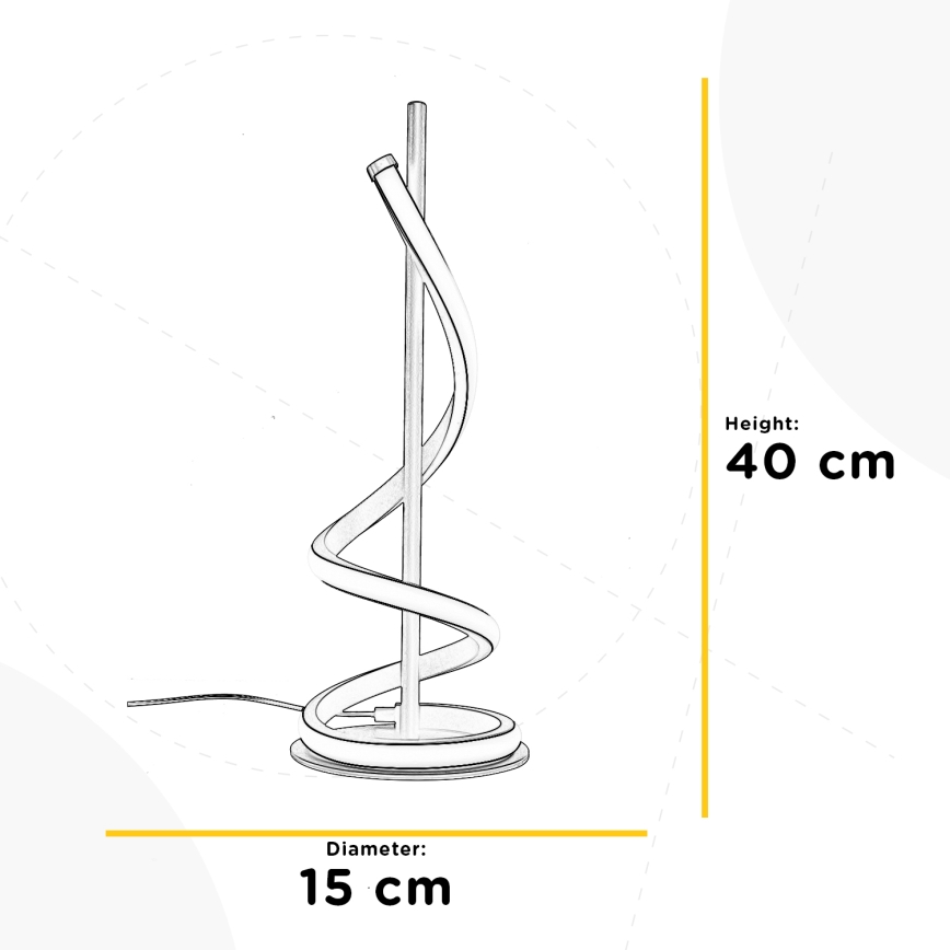 ONLI - Світлодіодна настільна лампа TWIST LED/12W/230V 4000K 40 см чорний