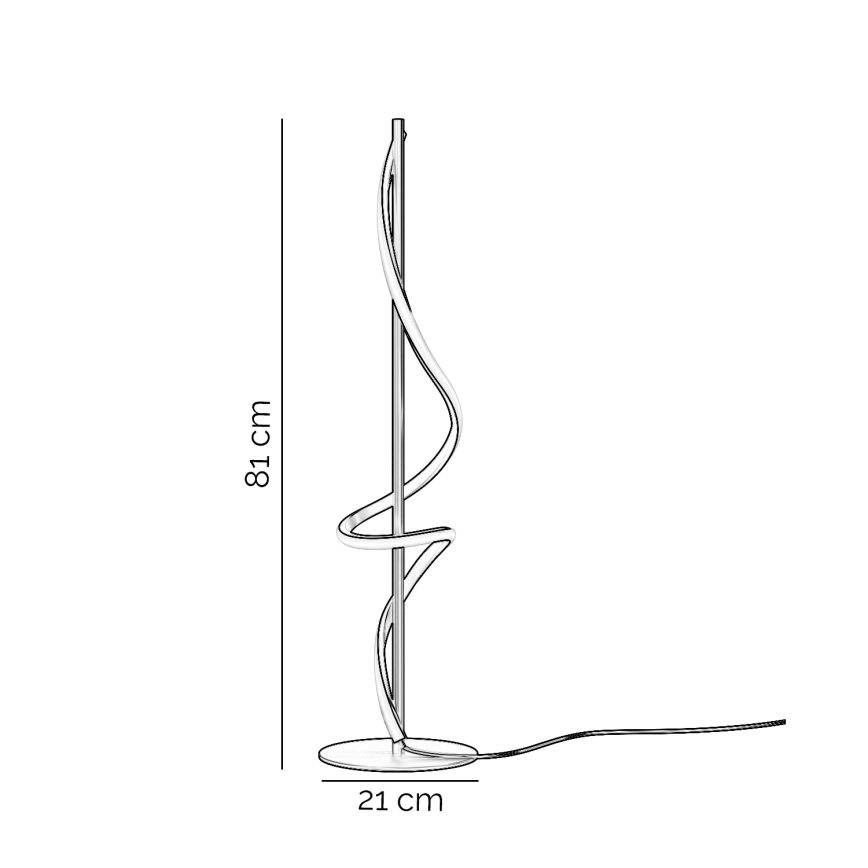ONLI - Світлодіодна настільна лампа TWIST LED/16W/230V 4000K 81 см чорний