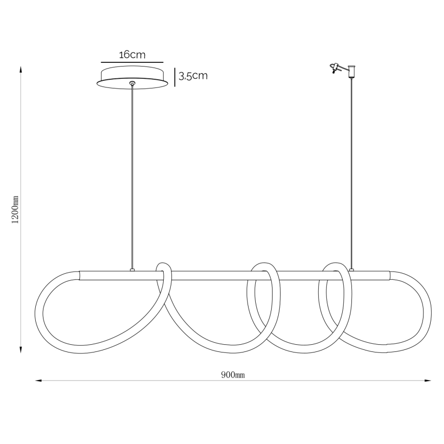 ONLI - Світлодіодна підвісна люстра AMANDA LED/40W/230V 4500K матовий хром