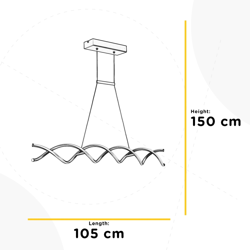 ONLI - Світлодіодна підвісна люстра DNA LED/24W/230V 4000K срібний