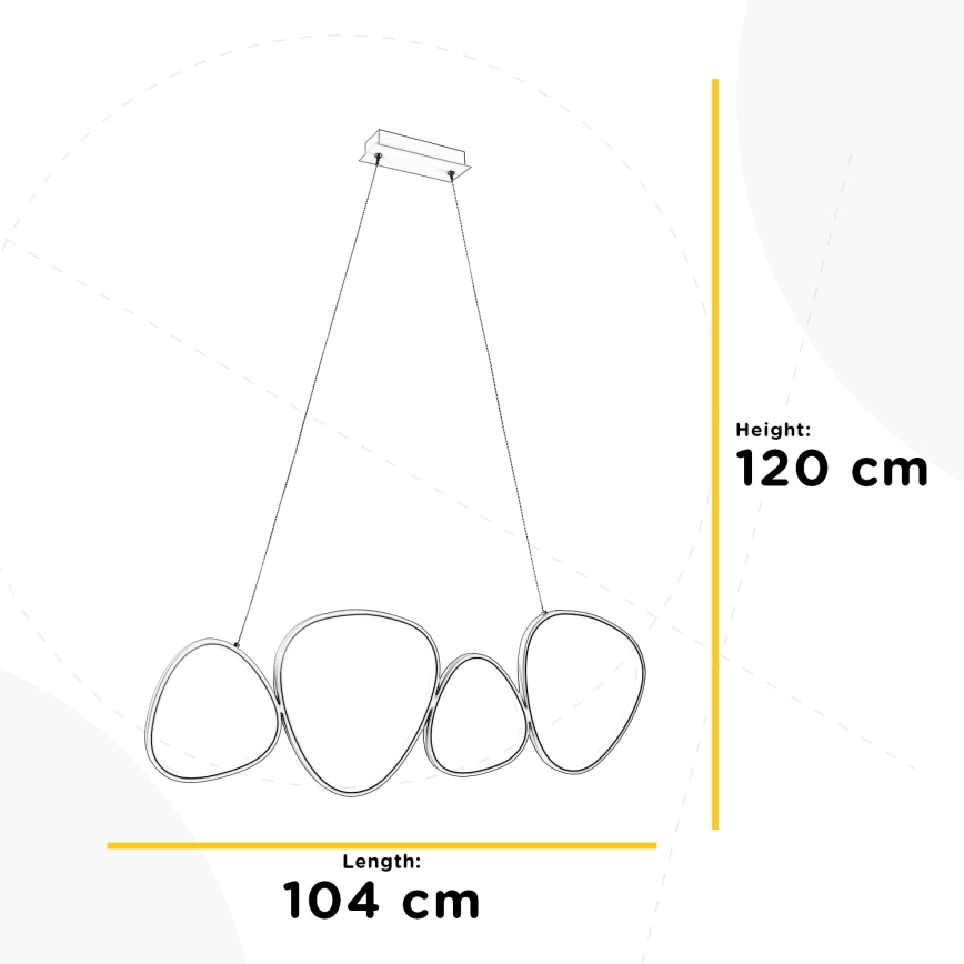 ONLI - Світлодіодна підвісна люстра ROMEO LED/48W/230V 4000K білий