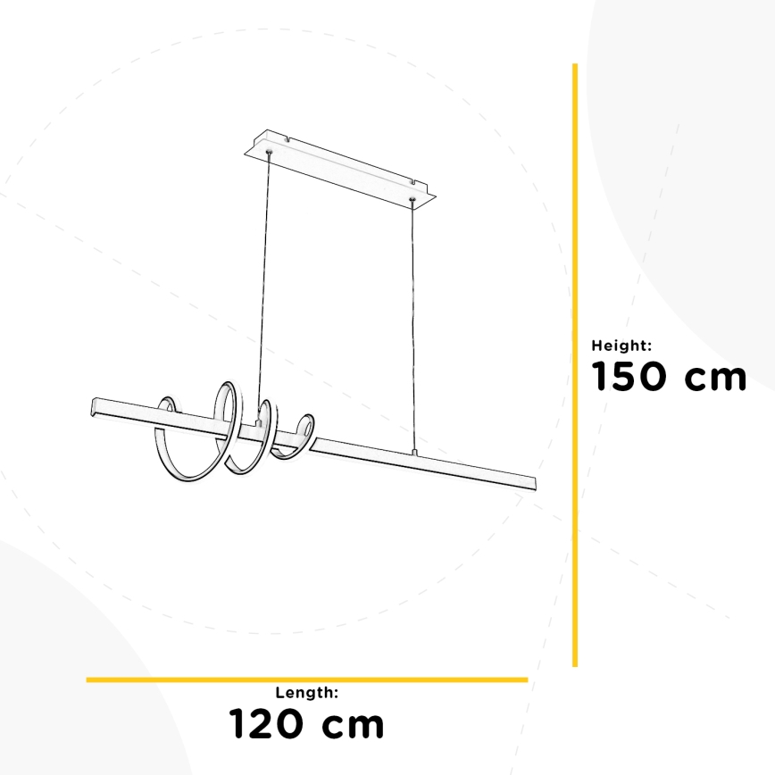 ONLI - Світлодіодна підвісна люстра SWING LED/30W/230V 4000K чорний
